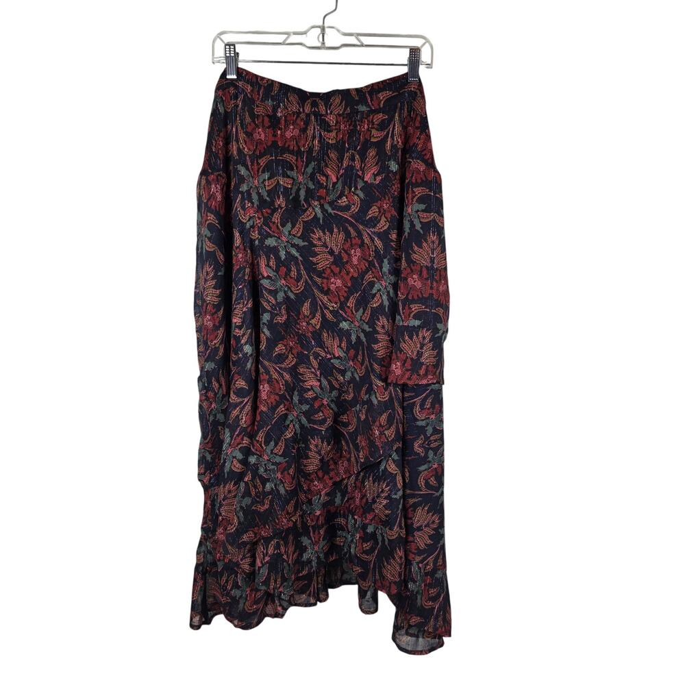 Soft Surroundings Skirt Sz 3X NWT Floral Chiffon Ruffle Hem Boho Whimsigoth